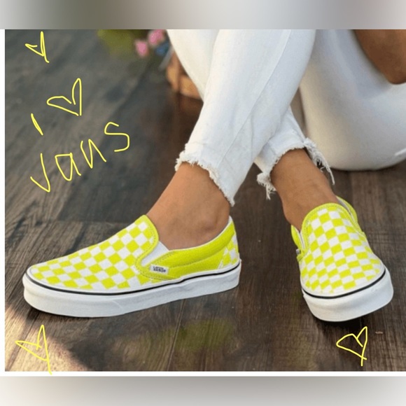 Vans Slip-On Checkerboard Skate Shoe Evening Primrose 😍 New 🆕 & Never Worn 😍 - Picture 14 of 17